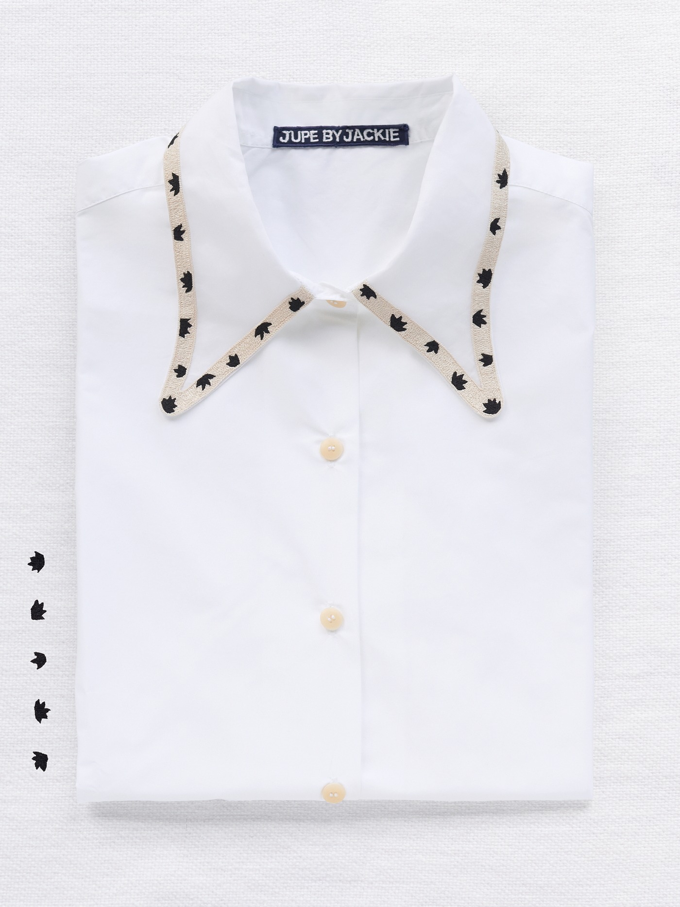 美品 Jupe by Jackie OpenCollar Gauze Shirt Women | Jupe by Jackie